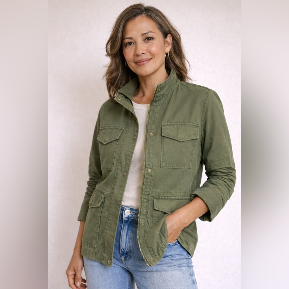 Everlane Women’s Utility Jacket – Olive Green – XS
